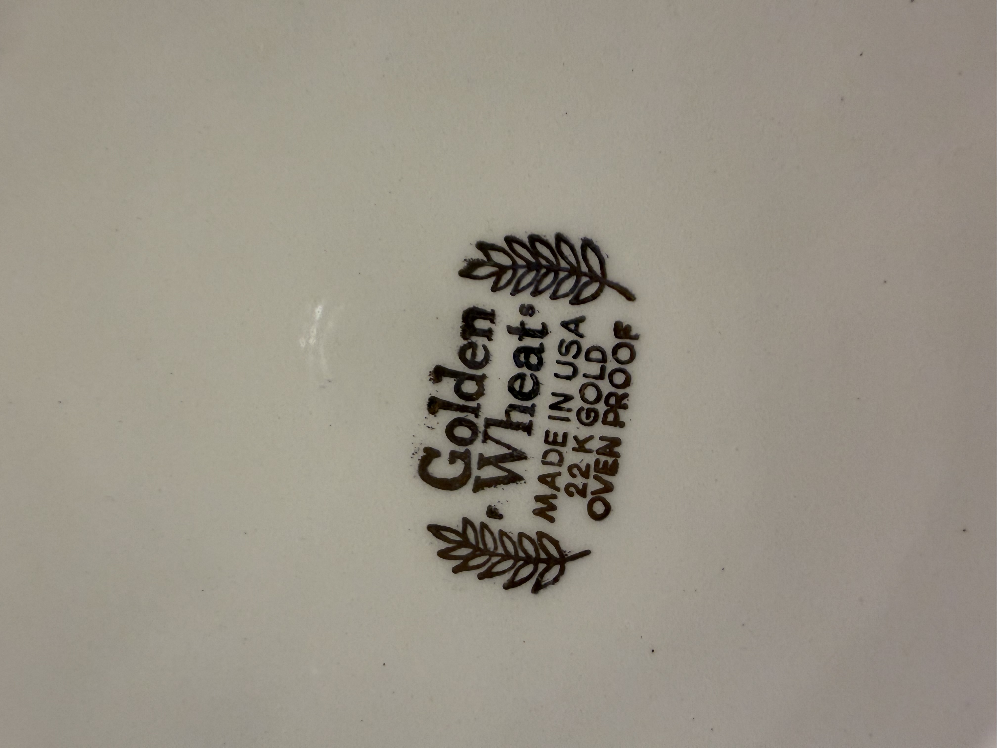 Wheat Pattern Ceramic Plates Set