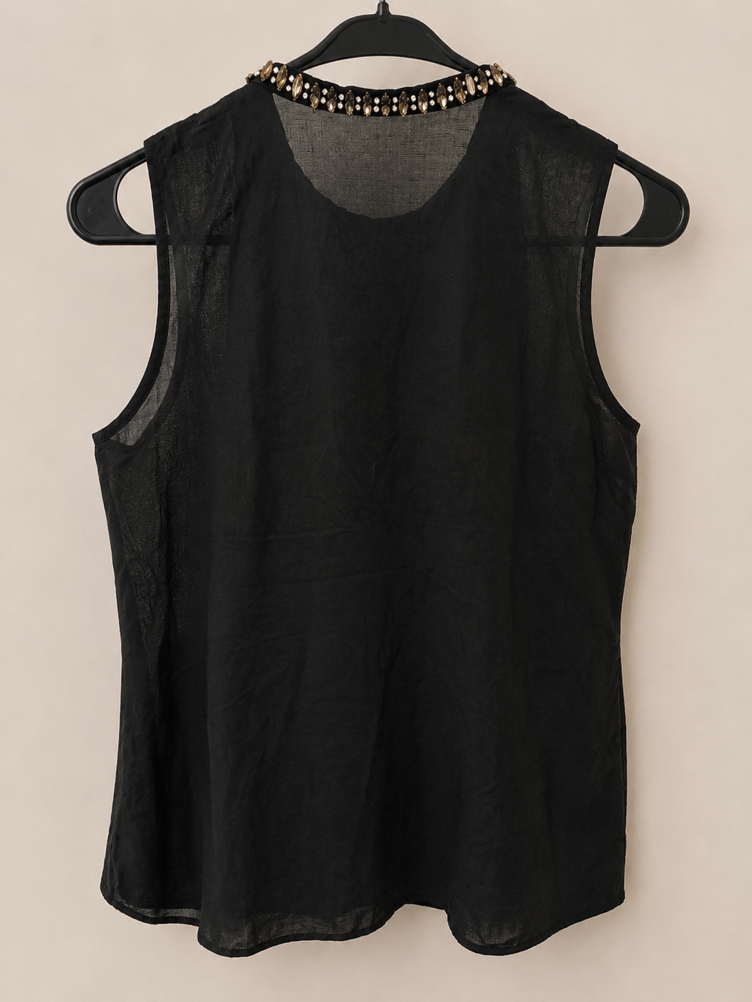 J Crew Sleeveless Black Blouse