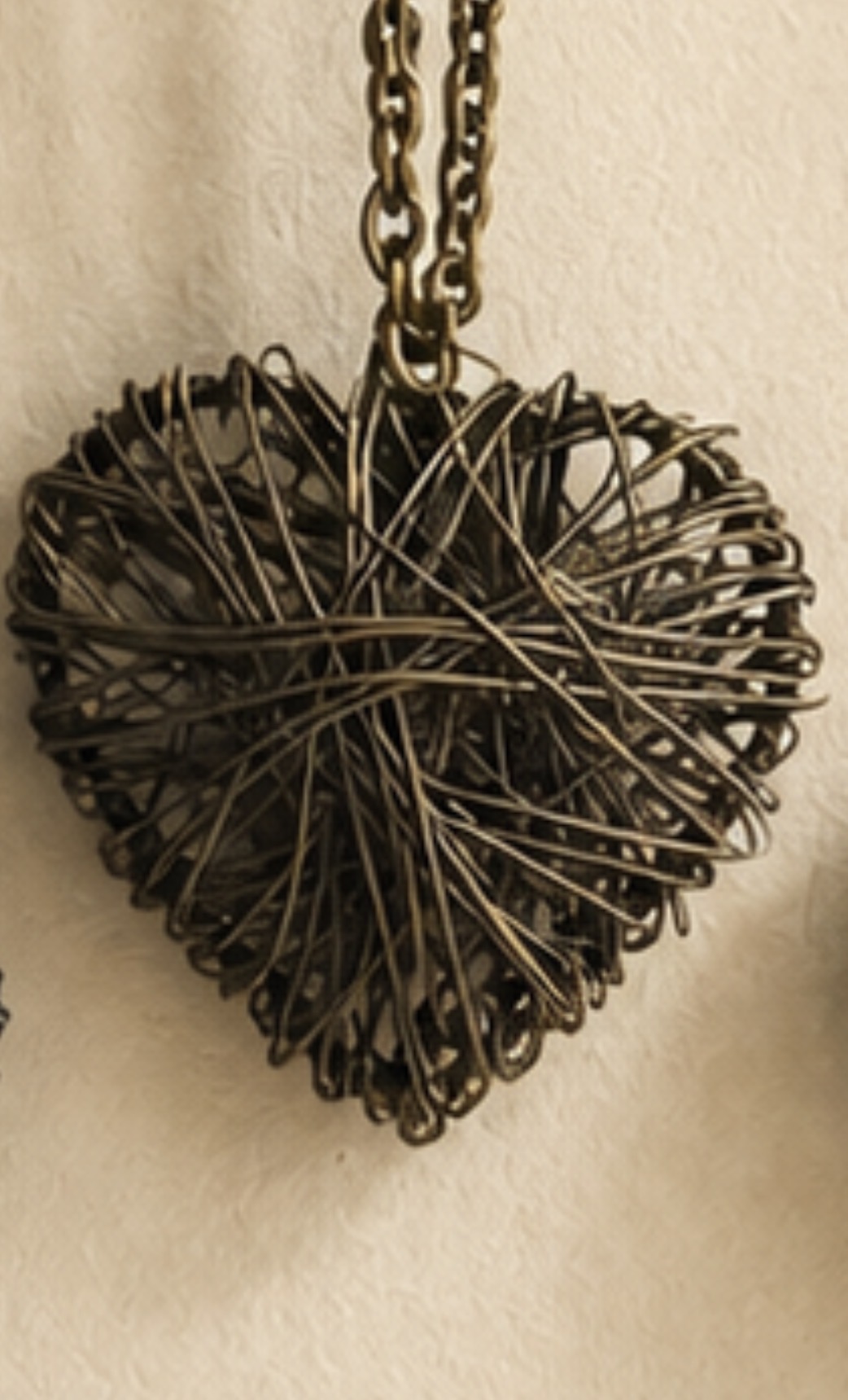 Wire Heart Pendant Necklace
