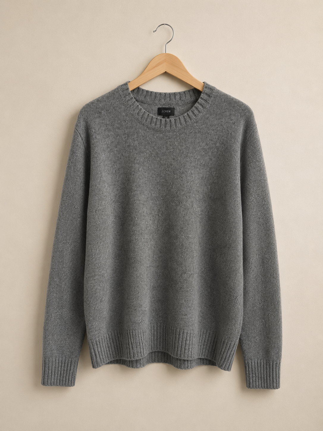 Men’s J Crew Classic Grey Wool Sweater