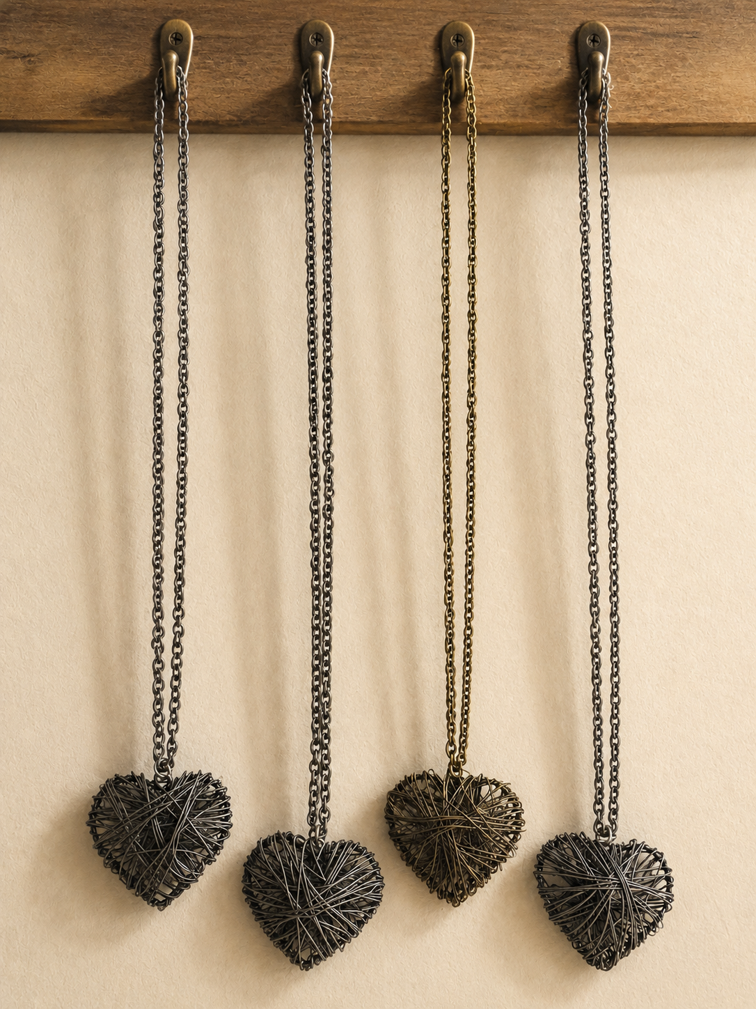 Wire Heart Pendant Necklace