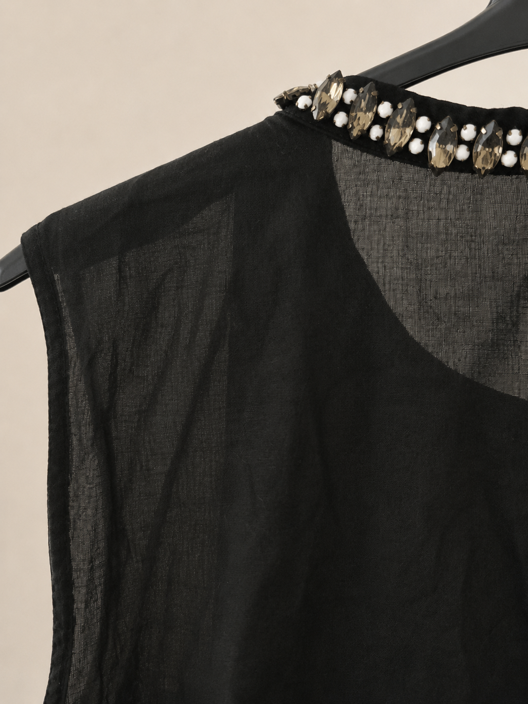 J Crew Sleeveless Black Blouse