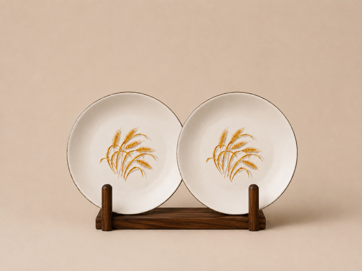Wheat Pattern Ceramic Plates Set