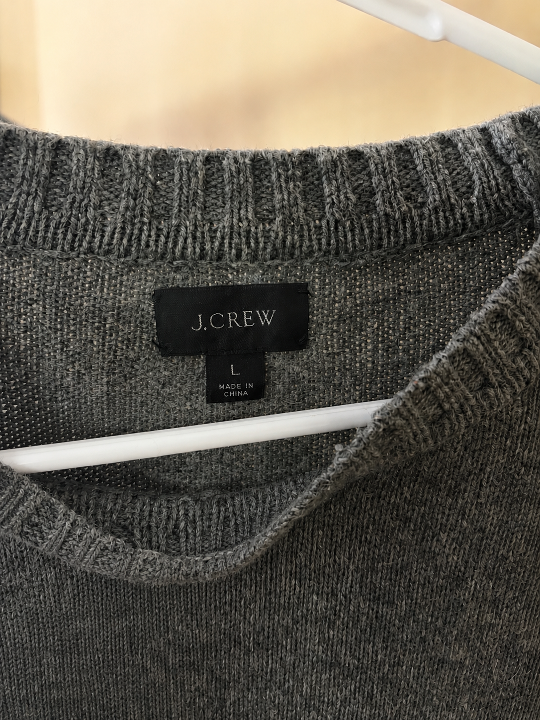 Men’s J Crew Classic Grey Wool Sweater