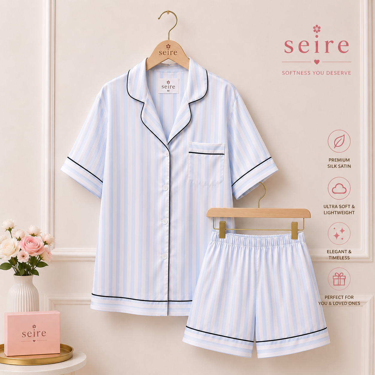 Seire Silk Satin Pajama Set