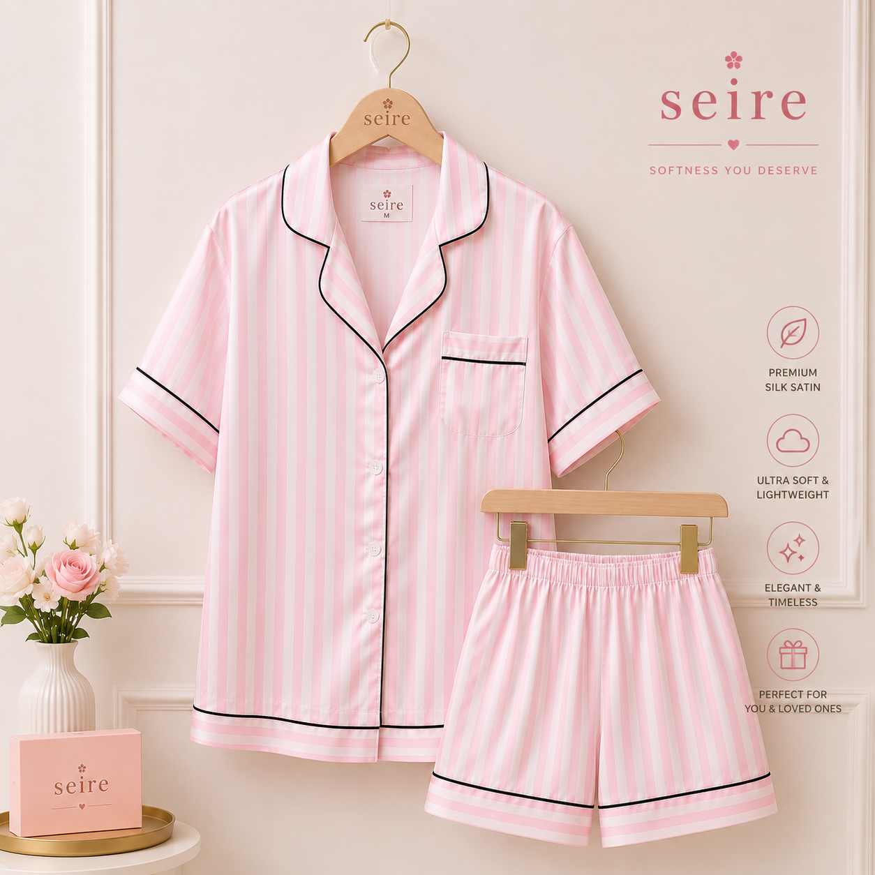 Seire Silk Satin Pajama Set