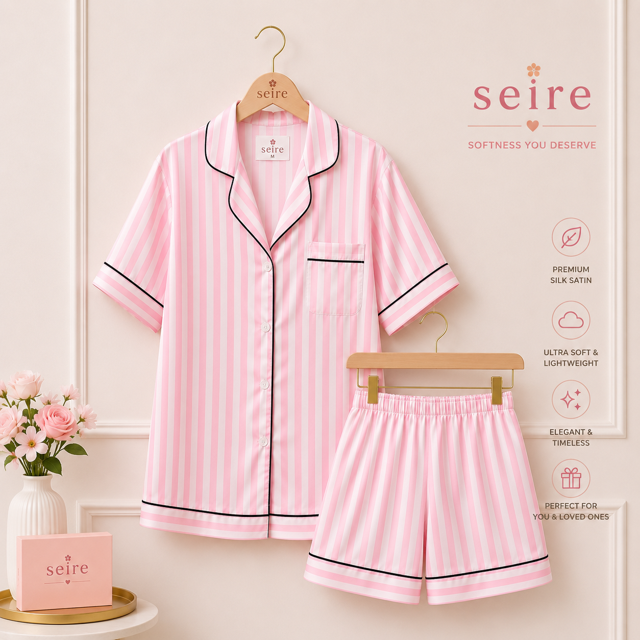 Seire Silk Satin Pajama Set