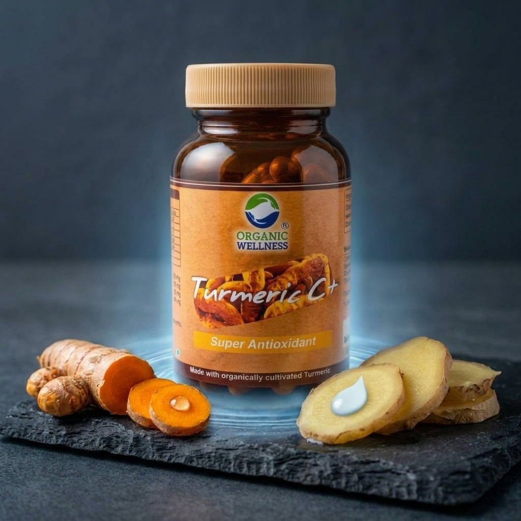 Organic Wellness Turmeric C+ Plant-Based Dietary Supplement (90 Veg Caps)