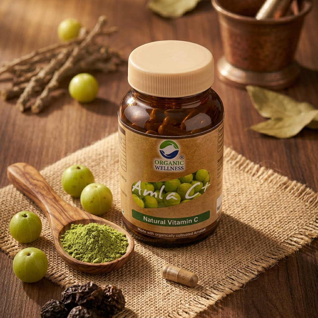 Organic Wellness Amla C+ Plant-Based Dietary Supplement (90 Veg Caps)