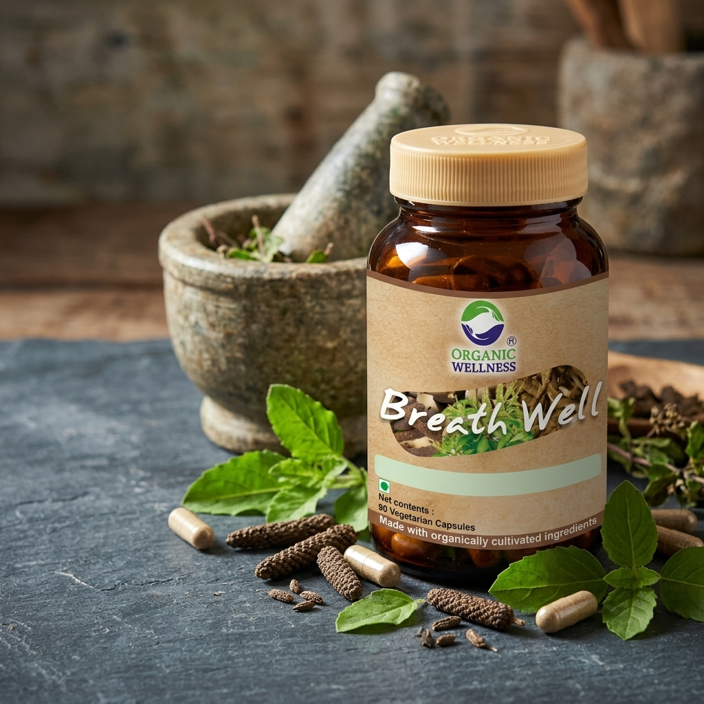 Organic Wellness Breath Well Plant-Based Dietary Supplement (90 Veg Caps)
