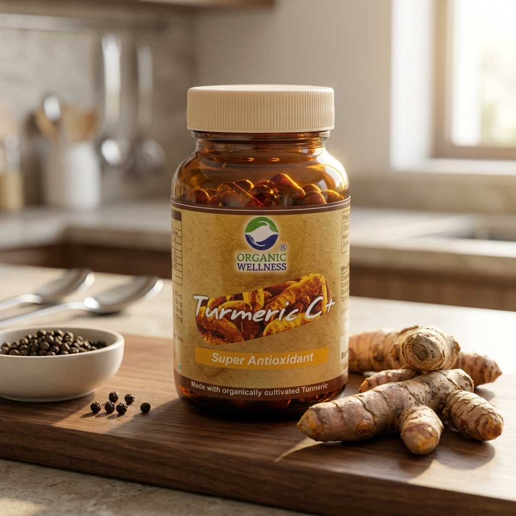 Organic Wellness Turmeric C+ Plant-Based Dietary Supplement (90 Veg Caps)