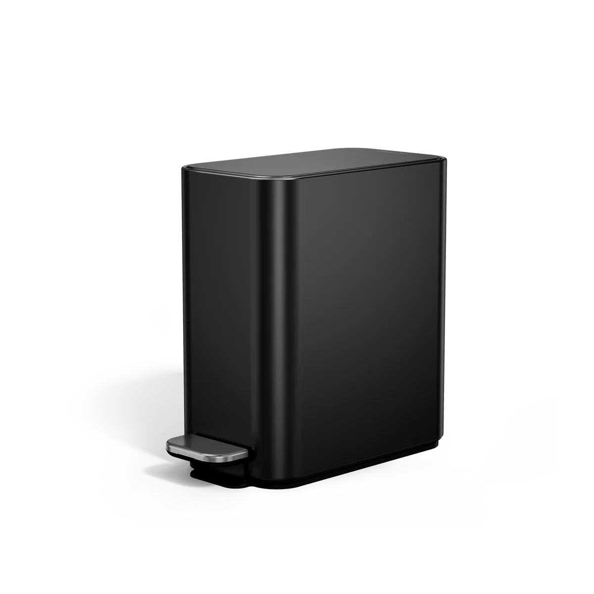 5L Slim Step Can, Matte Black Steel 