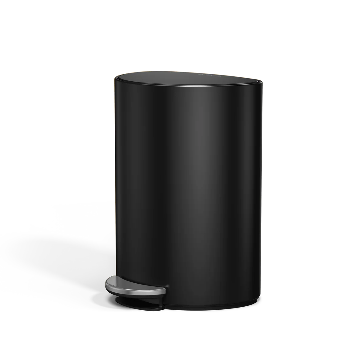 6L semi-round step can, matte black