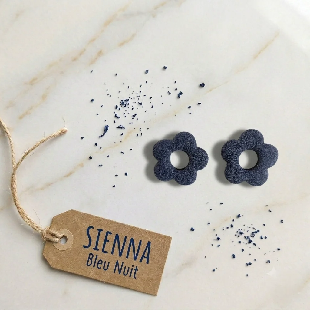 SIENNA - Boucles d'oreilles en pâte polymère