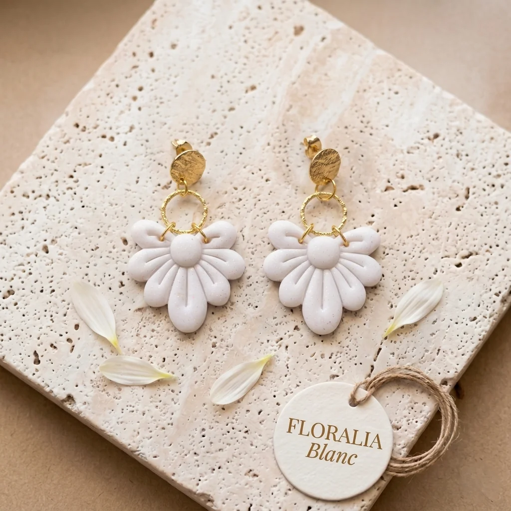FLORALIA - Boucles d'oreilles en pâte polymère