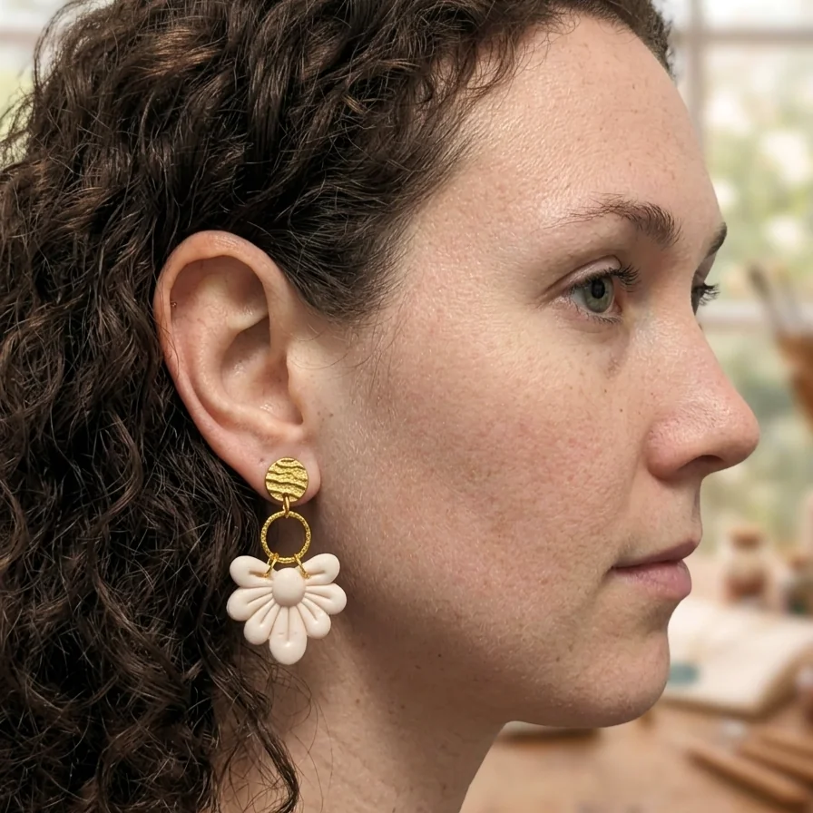 FLORALIA - Boucles d'oreilles en pâte polymère