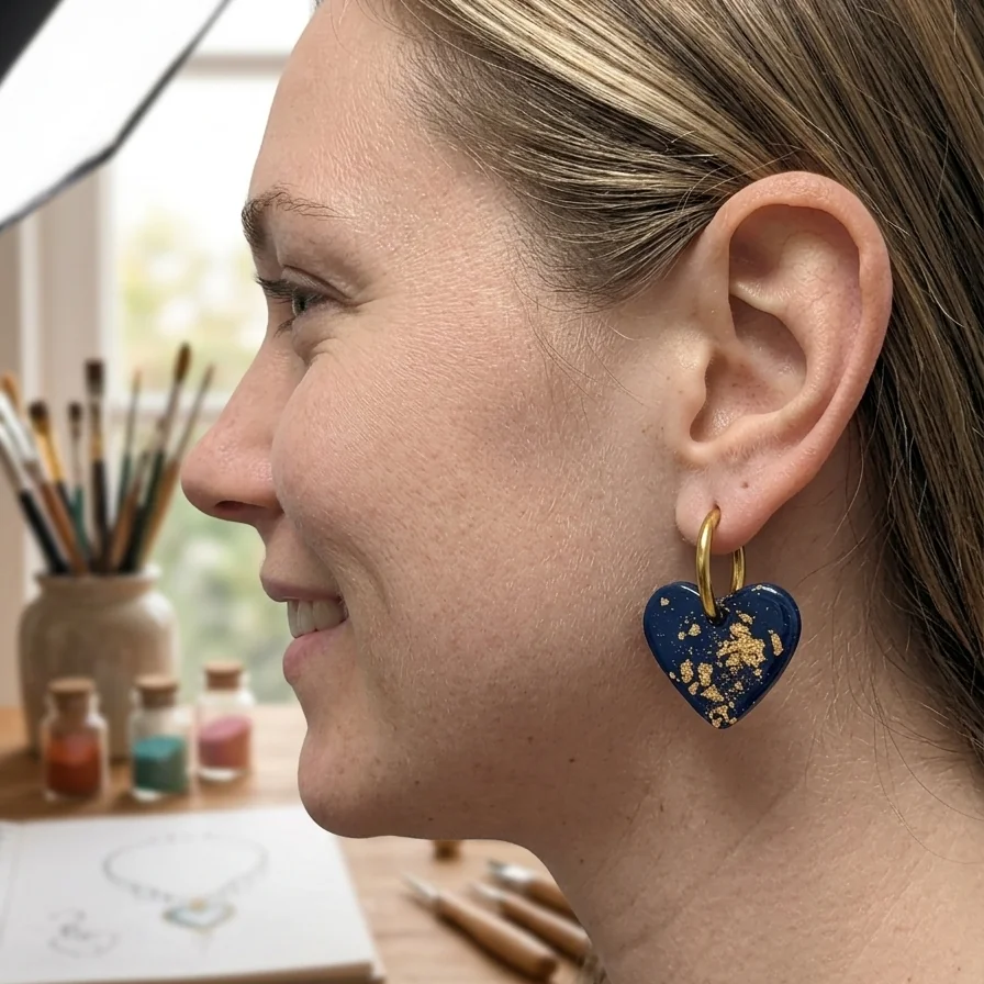 AMOROSA - Boucles d'oreilles en pâte polymère