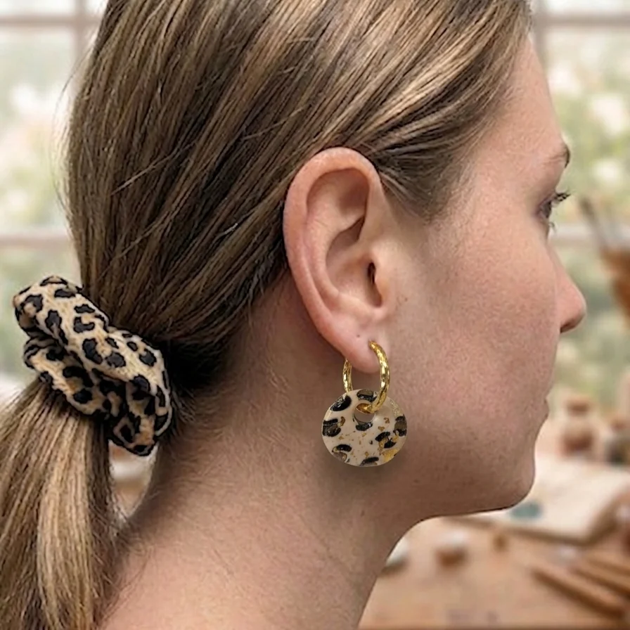 PANTERA - Boucles d'oreilles en pâte polymère