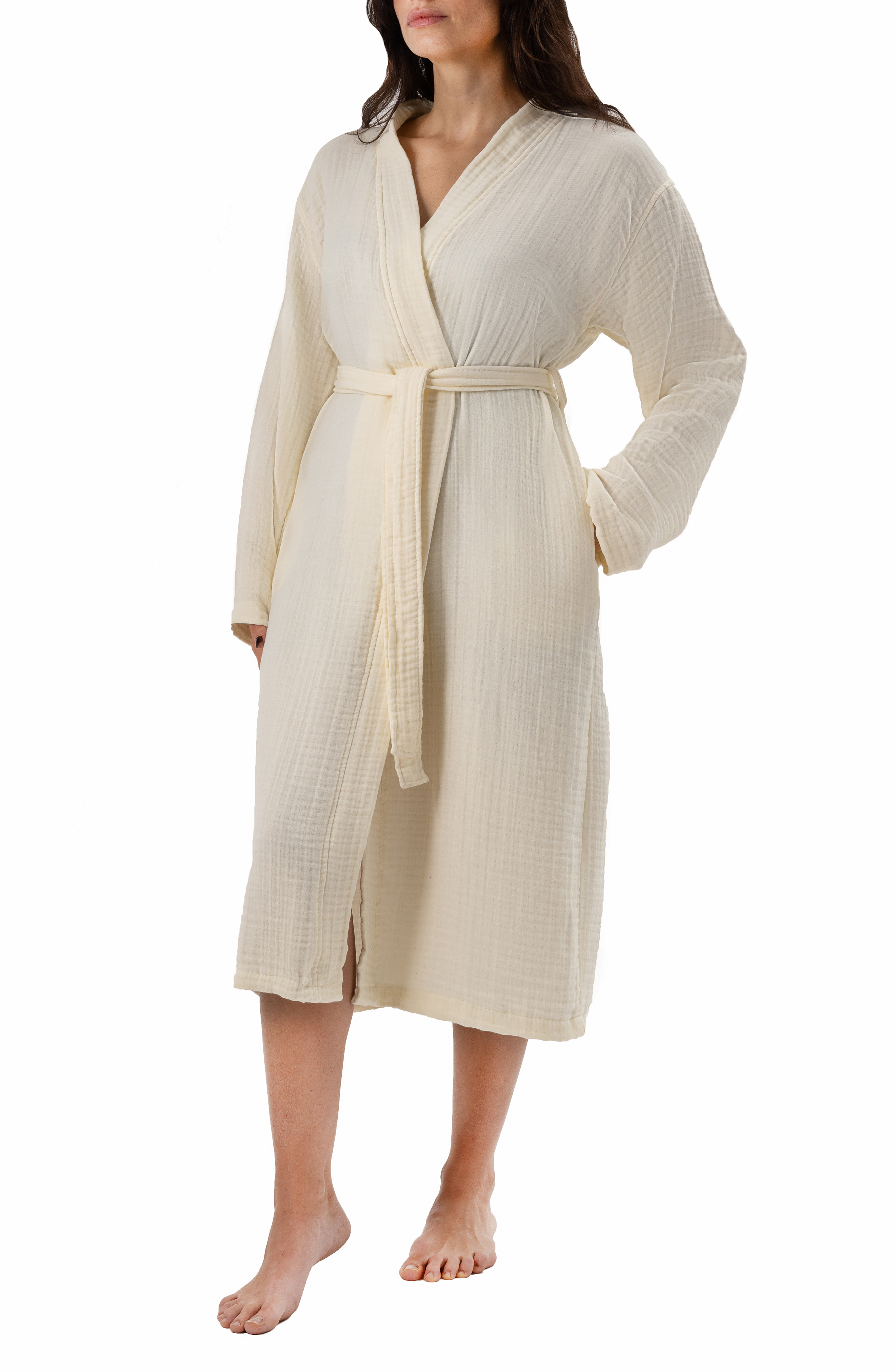 Natural Muslin Bathrobe - Turkish Towels
