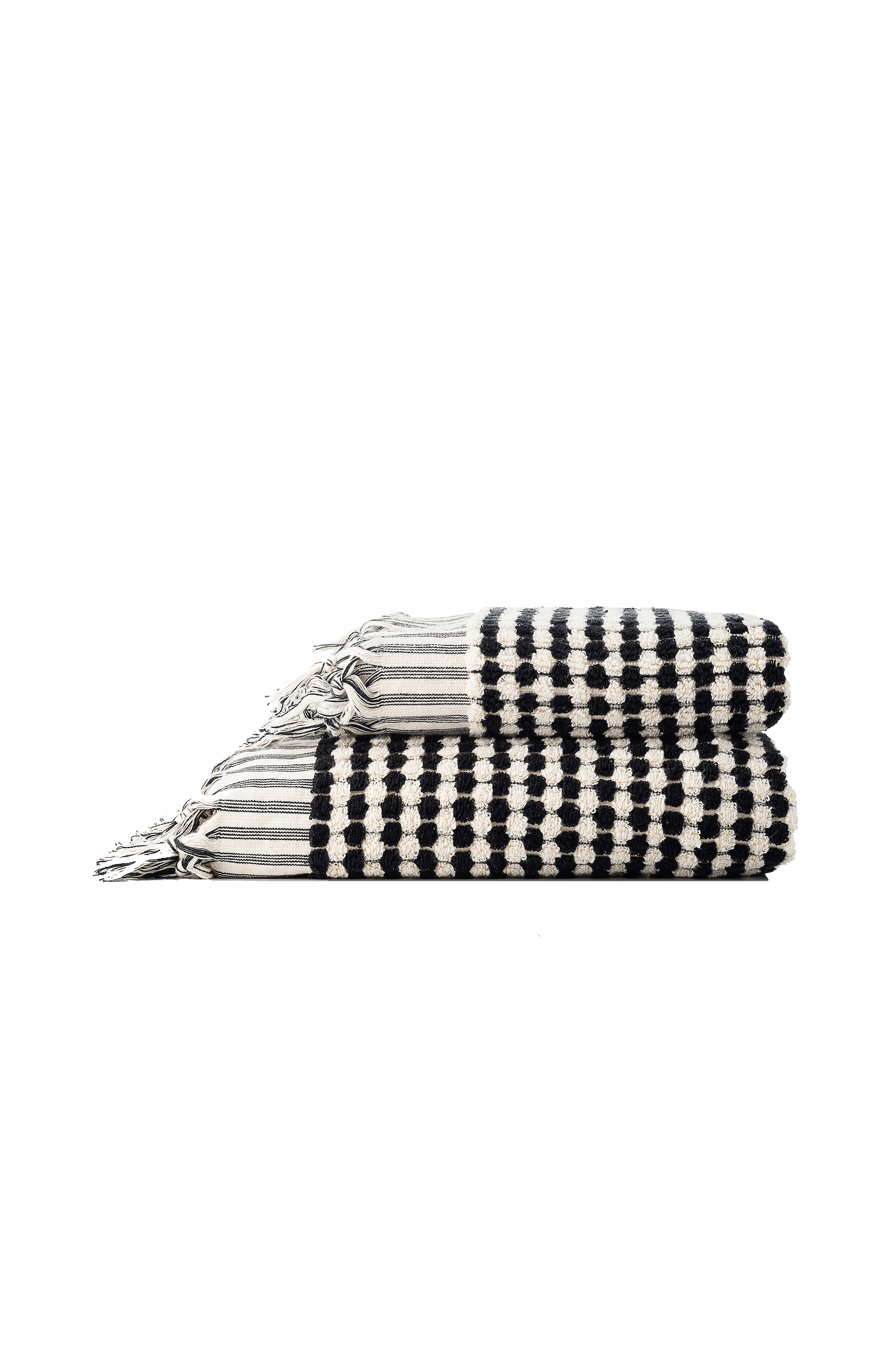 Black & White Polka Dot Modern Peshtemal