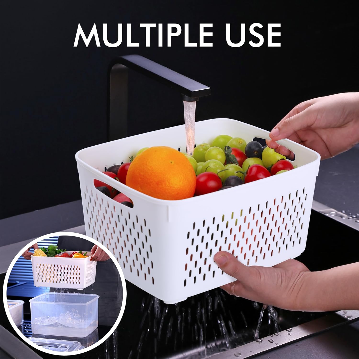 5 PCS Large Fruit Containers for Fridge