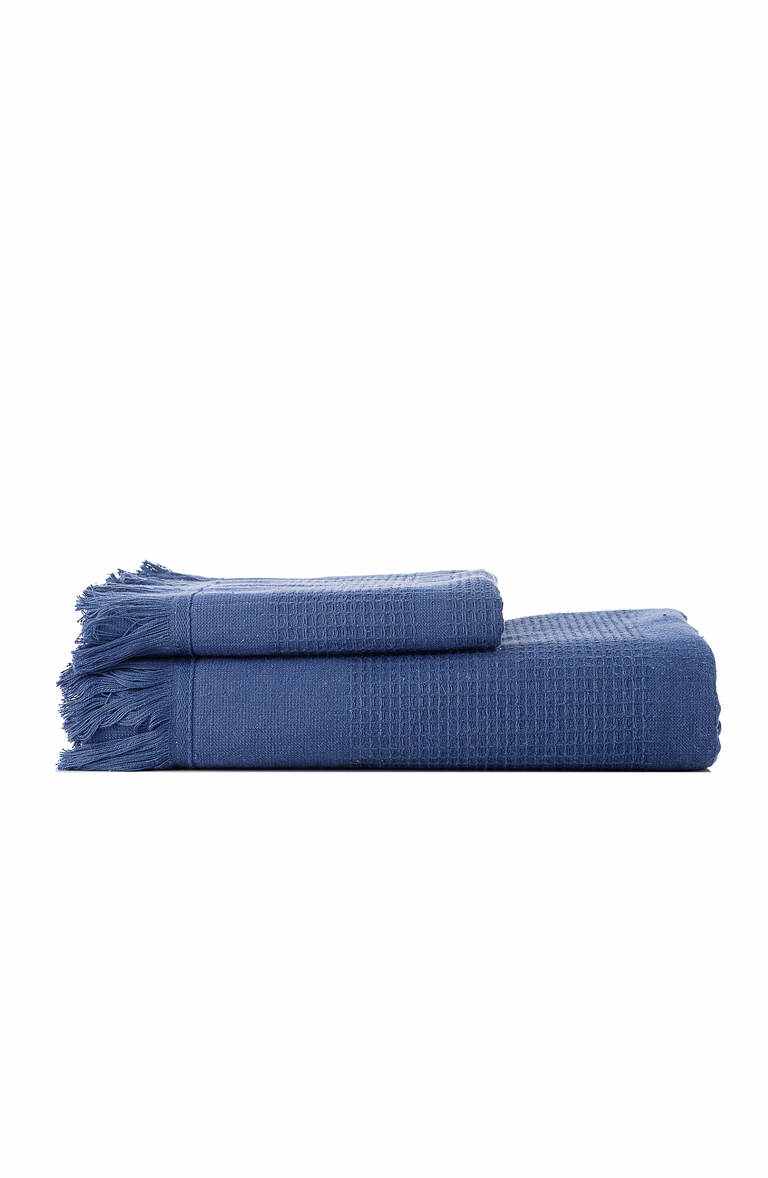 Navy Textured Peshtemal Towel