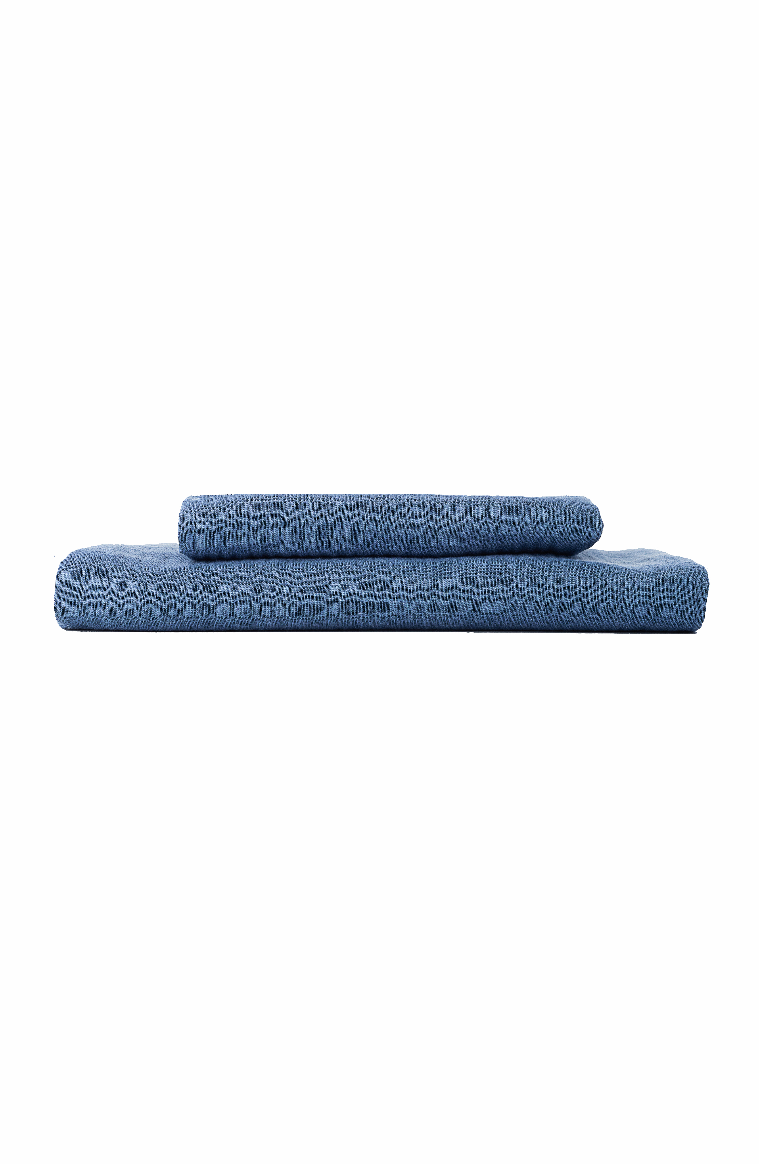 Blue Crinkle Weave Towel Set (2 Pieces)