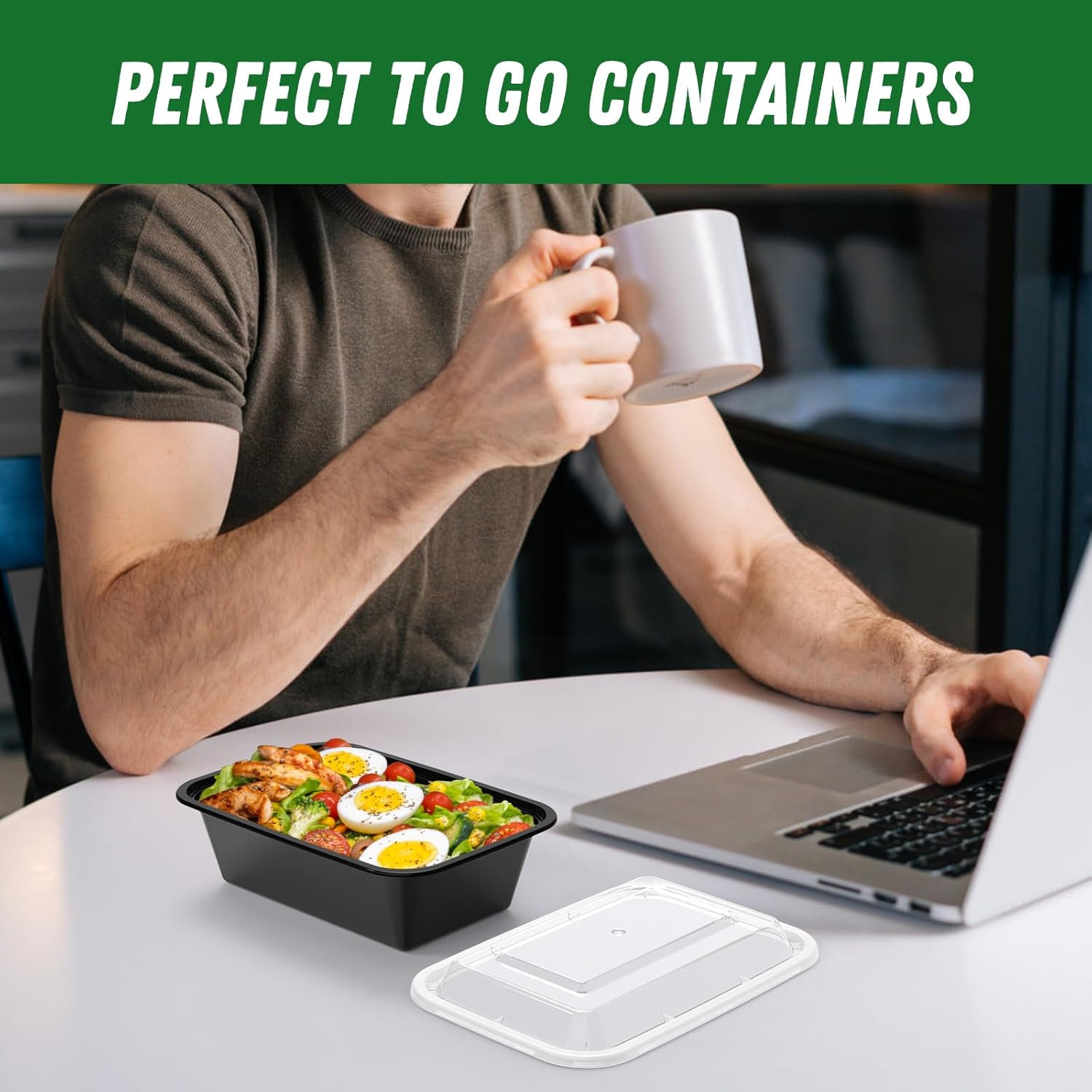 50-Pack Reusable Meal Prep Containers