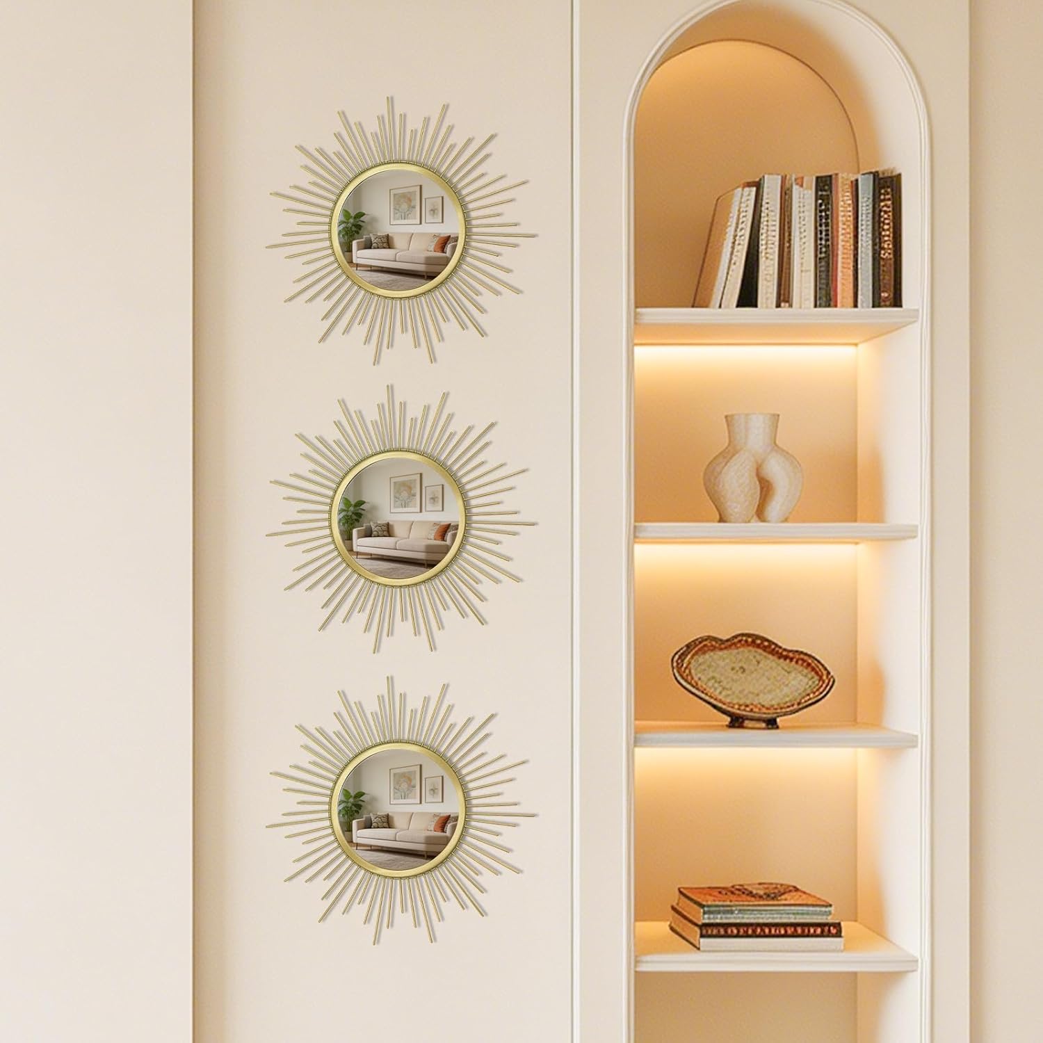 Sunburst Wall Mirror Set