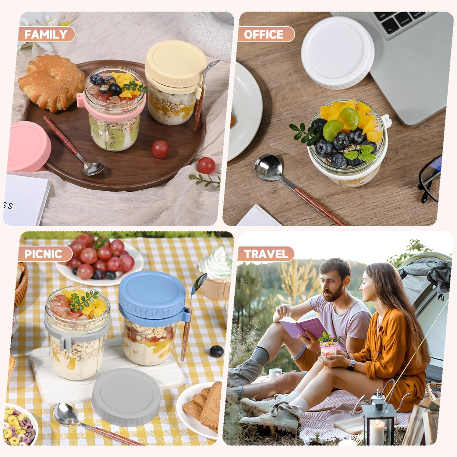 NETANY Overnight Oats Containers