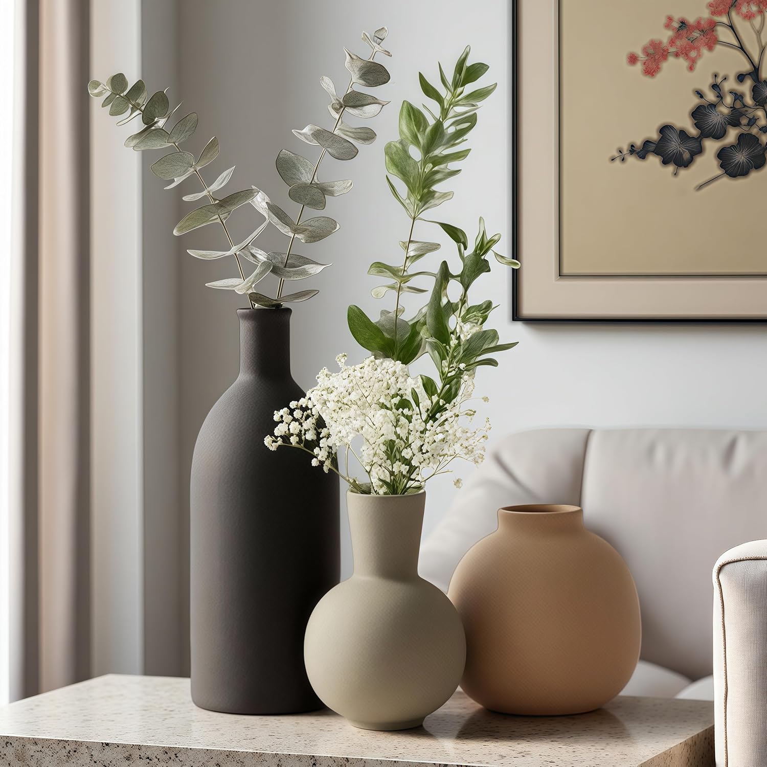 Minimalist Ceramic Vase Set