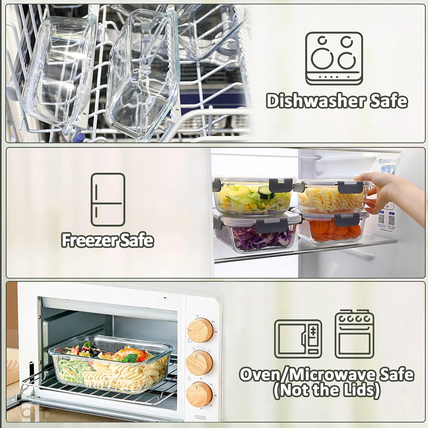 MCIRCO 10-Pack Glass Meal Prep Containers