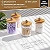 HBlife 4-Pack Qtip Holder with Bamboo Lids