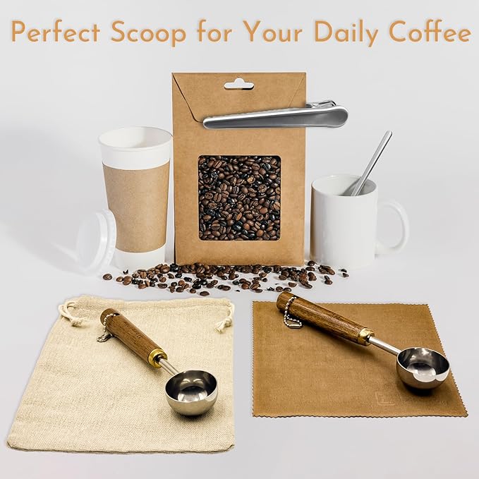 Coffee Scoop with Wooden Handle 