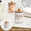 HBlife 4-Pack Qtip Holder with Bamboo Lids