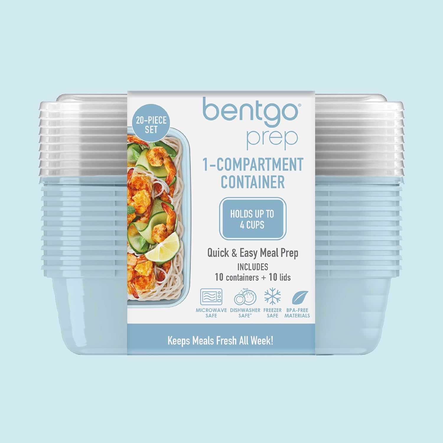 Bentgo 1-Compartment Meal Prep Containers