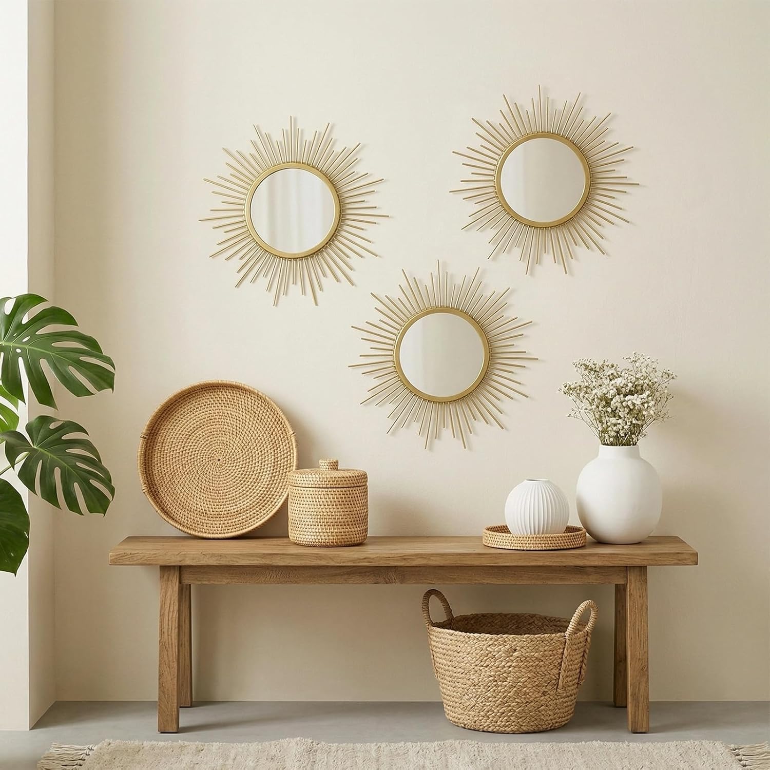 Sunburst Wall Mirror Set