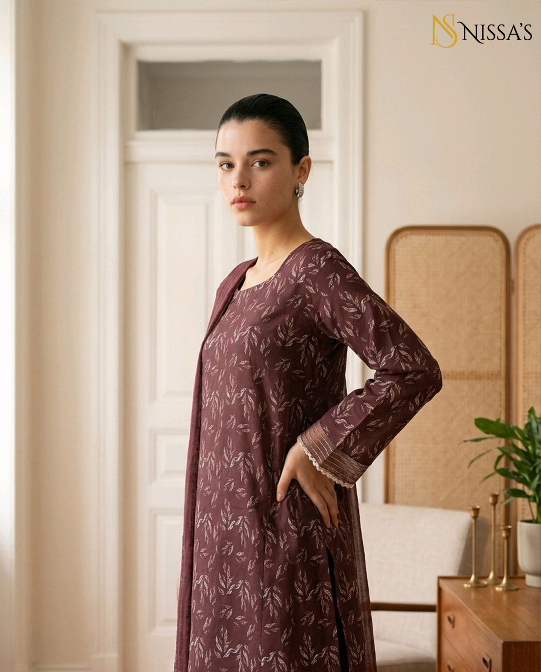 3Pc Printed Suit 