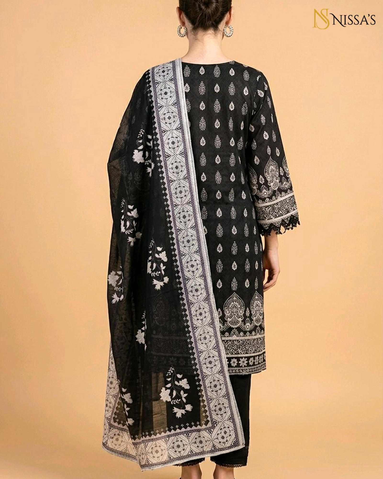 3Pc Embroidered Suit NS.082-0014