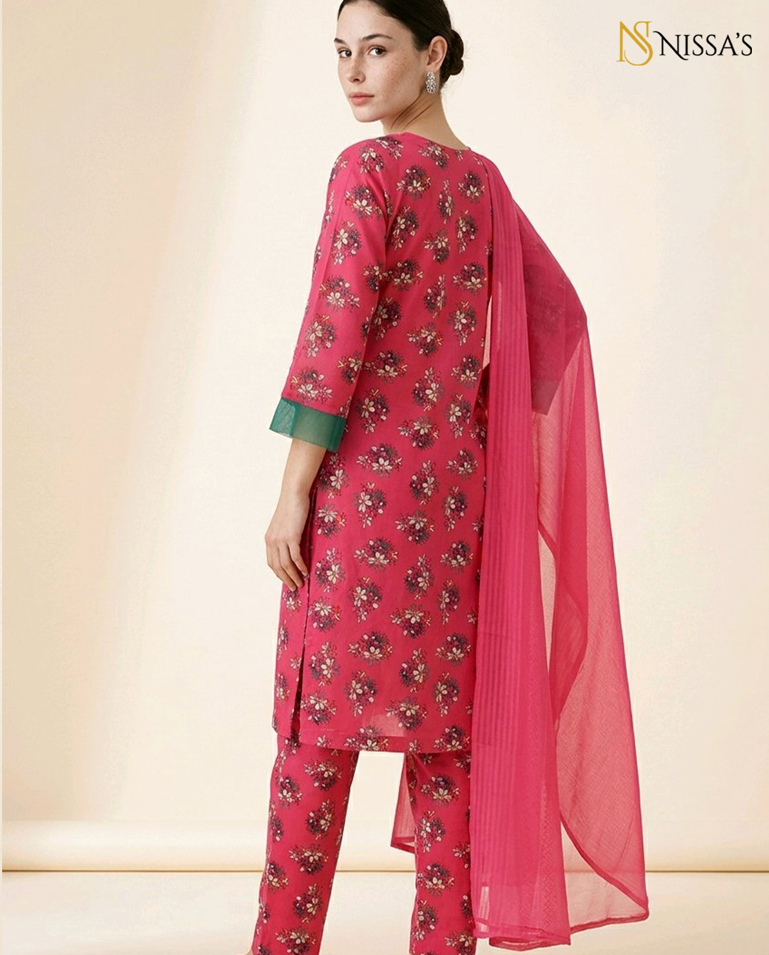3Pc Printed Suit 