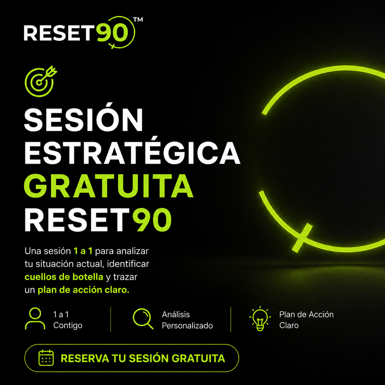 Agenda Sesión Estratégica Gratuita | Reset90