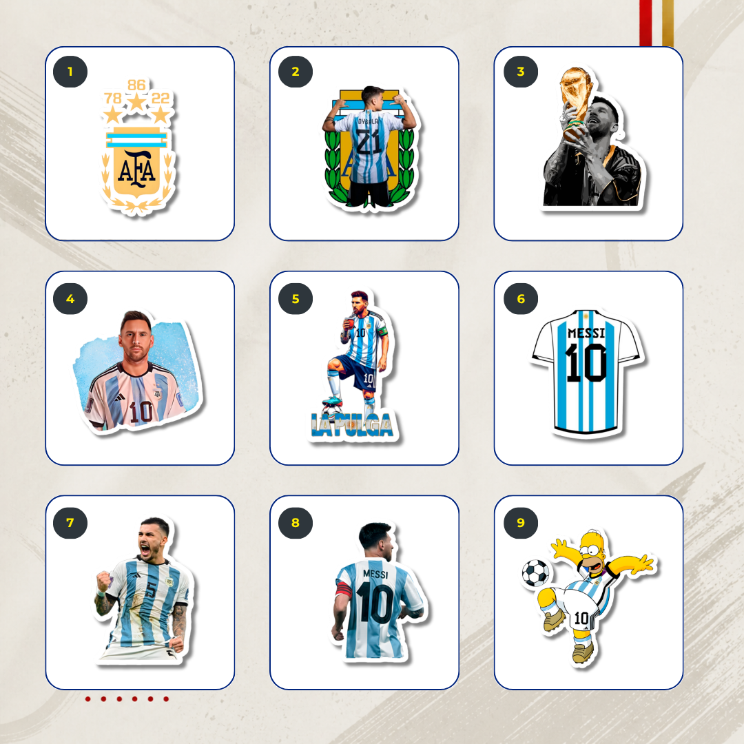 Packs Stickers Temáticos - Selección Argentina