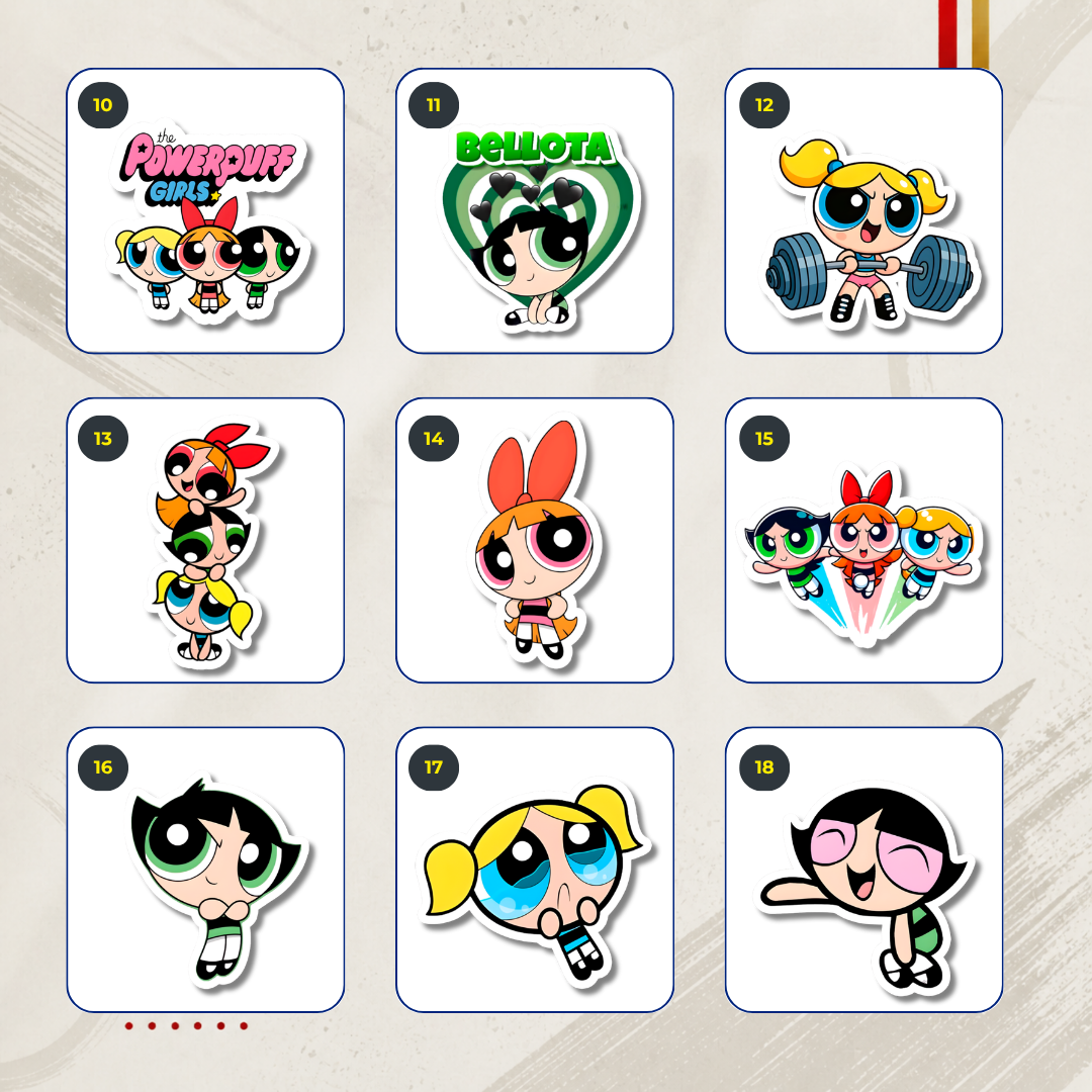 Packs Stickers Temáticos - Las Chicas Superpoderosas