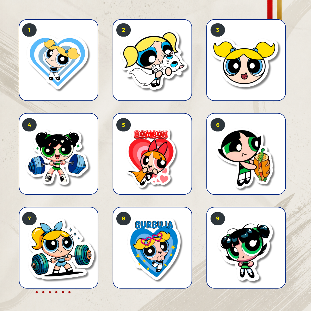 Packs Stickers Temáticos - Las Chicas Superpoderosas