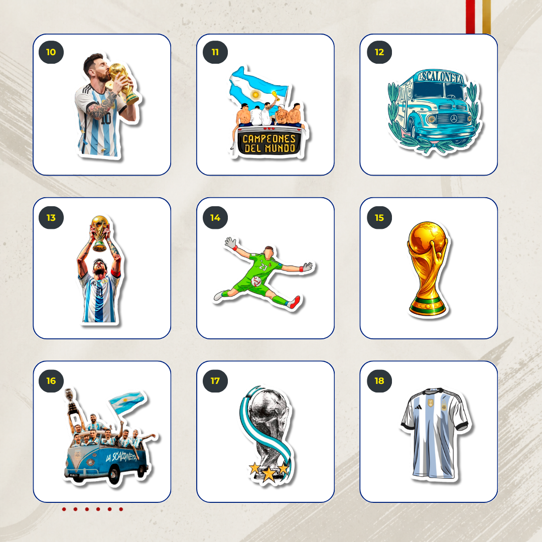 Packs Stickers Temáticos - Selección Argentina