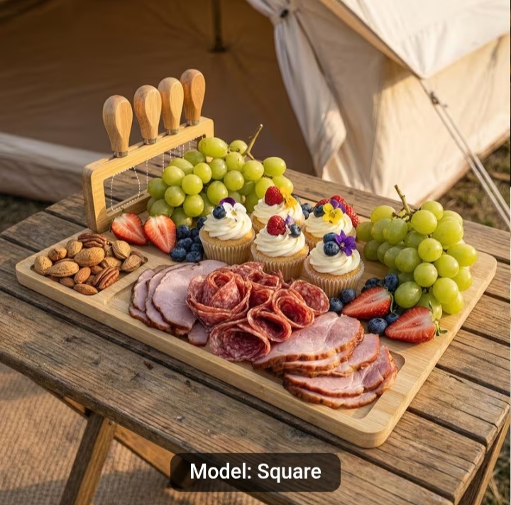 Bamboo Cheese Board Set