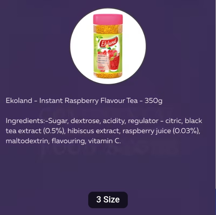 Ekland Instant Raspberry Drink 350g