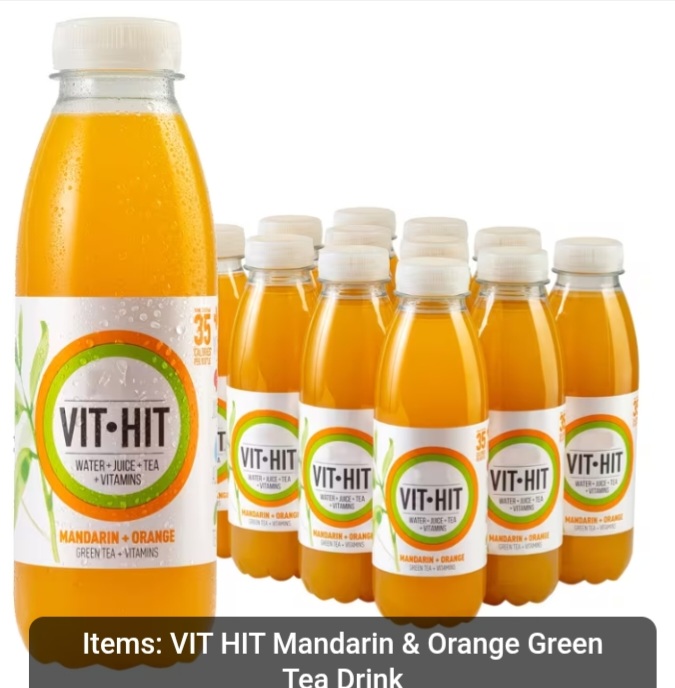 VIT HIT DETOX Mandarin & Orange Green Tea Drink