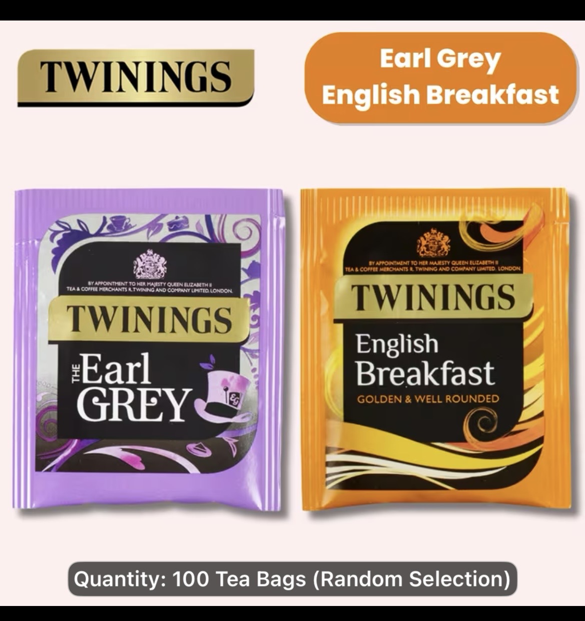Twinings Earl Grey & English Breakfast Tea Bags
