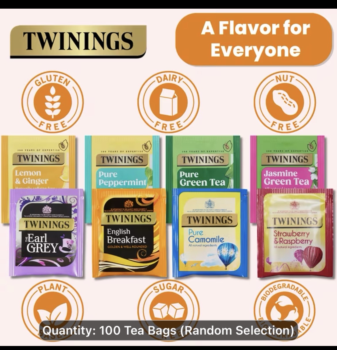 Twinings Earl Grey & English Breakfast Tea Bags